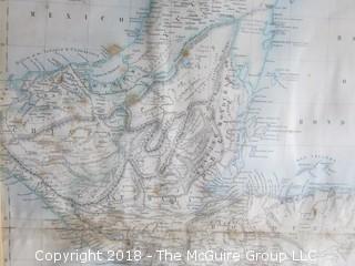 Historical map of Central America; namely the Confederated States Central America, the Mexican states of Chiapa, Tabasco, and Yucatan, and British Honduras; circa 19th c; Image Size; 15 x 20"
