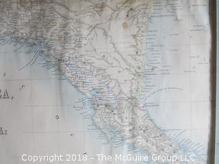 Historical map of Central America; namely the Confederated States Central America, the Mexican states of Chiapa, Tabasco, and Yucatan, and British Honduras; circa 19th c; Image Size; 15 x 20"