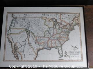 Historical map of the United States in 1820; reproduction; Image Size 14 x 21"