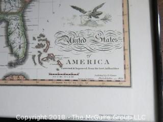 Historical map of the United States in 1820; reproduction; Image Size 14 x 21"