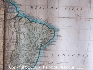 South America with its several divisions of the European Powers, by Thomas Kitchin, Hydroprapher to his Majesty, circa 1794; published by Laurie and Whittle; Image Size 18 x 21 1/2" 