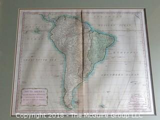 South America with its several divisions of the European Powers, by Thomas Kitchin, Hydroprapher to his Majesty, circa 1794; published by Laurie and Whittle; Image Size 18 x 21 1/2" 