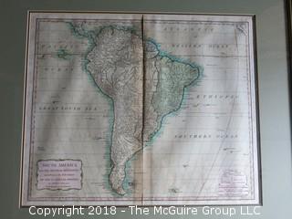 South America with its several divisions of the European Powers, by Thomas Kitchin, Hydroprapher to his Majesty, circa 1794; published by Laurie and Whittle; Image Size 18 x 21 1/2" 