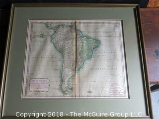 South America with its several divisions of the European Powers, by Thomas Kitchin, Hydroprapher to his Majesty, circa 1794; published by Laurie and Whittle; Image Size 18 x 21 1/2" 