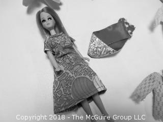 Dolls, doll clothes, accessories and playhouse {photos were taken in black and white by mistake)