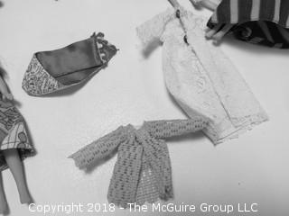 Dolls, doll clothes, accessories and playhouse {photos were taken in black and white by mistake)