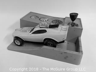 Vintage 1972 Hasbro Stick Shifter toy race car {photos were taken in black and white by mistake)