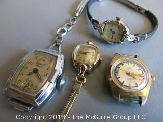 Collection of ladies watches, including Bulova