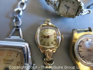 Collection of ladies watches, including Bulova