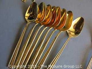 53 pieces of gold toned flatware 