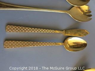 53 pieces of gold toned flatware 