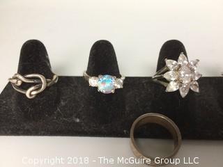 Collection of costume (9) rings  