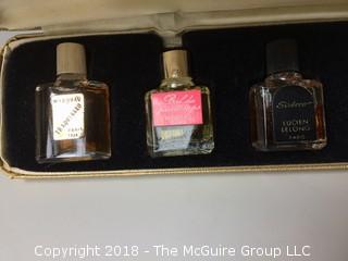 Mini French Perfume Bottle Set Including Case 