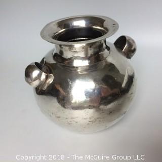 Sterling Bulbous Shaped Vase from Mexico with Handles