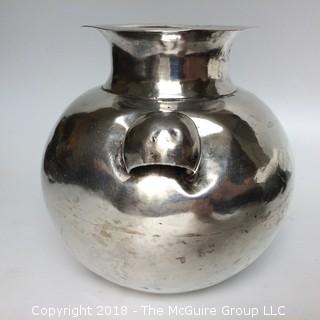 Sterling Bulbous Shaped Vase from Mexico with Handles