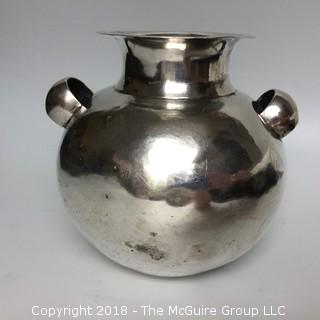 Sterling Bulbous Shaped Vase from Mexico with Handles