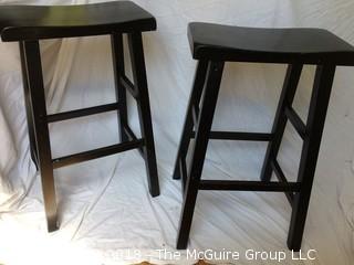 Pair of Black Bar Stools