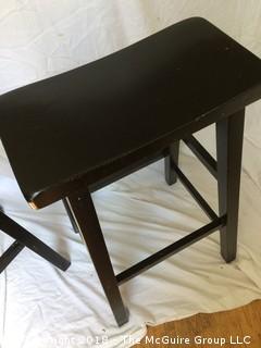 Pair of Black Bar Stools