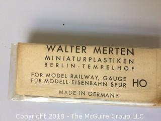 Wooden German Figures Need Repair, Mini Bird Houses, Walter Merten Mini People for Model Railroad