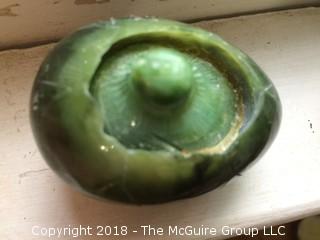 Jade Egg with Bird, Carved Jade Medallions