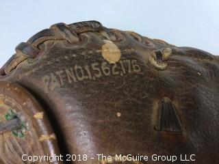 Twins Pennant, Rawlings 1925 Catcher's Mitt, Willy Mays 1962 Sports Champion Cardboard Record, Early 1900s U of C Leather Postcard