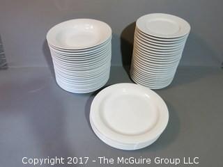 Dinnerware: 6 dinner plates; 24 salad plates; 24 bowls