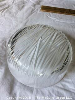 Silver Wave Glass Bowl by Fumio Sasa for Hoya