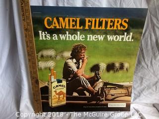 1980s Camel Cigarette Advertising Cardboard