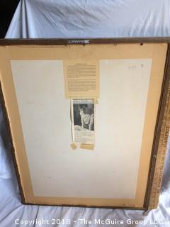 Framed Listed Artist Albert Drackovitch Lithograph of Landscape Signed