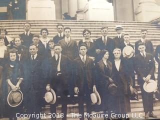 1920 Photograph of High School Class on US Capitol Steps