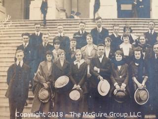 1920 Photograph of High School Class on US Capitol Steps