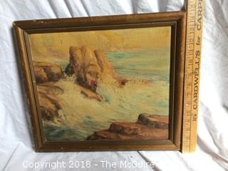 Signed Framed Oil Seascape