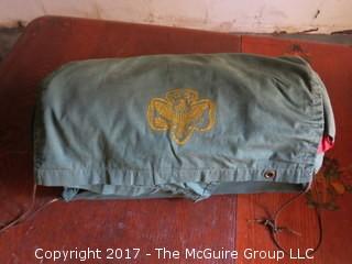 Vintage Girl Scout sleeping bag with cover 