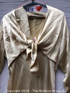 Vintage Silk Small Wedding Dress with Cropped Jacket