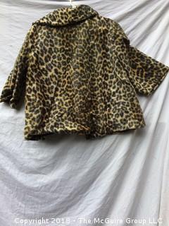 Vintage Faux Leopard Jacket Size 14