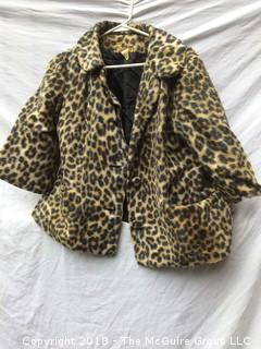 Vintage Faux Leopard Jacket Size 14