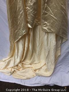 Vintage Silk Wedding Dress with Long Train Size Small