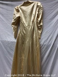 Vintage Silk Wedding Dress with Long Train Size Small