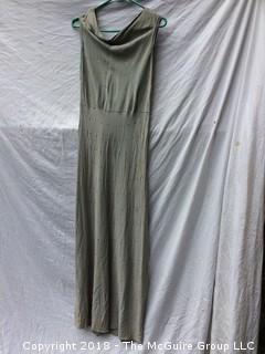 Vintage 1920s Evening Gown with Wrap, Sequins, Size Small