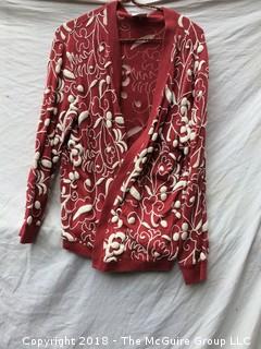 Courreges Paris Embroidered Sweater, Med to Large