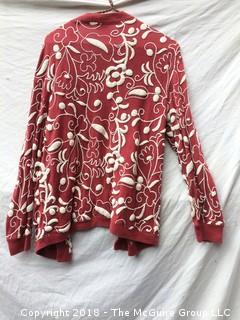 Courreges Paris Embroidered Sweater, Med to Large