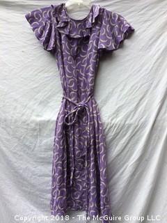 Vintage Mary McFadden Moon Print Dress Size 10 with Belt