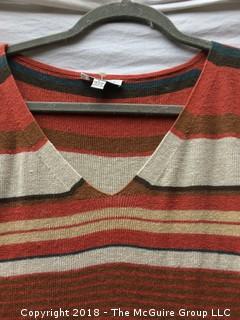 Emanuel Ungaro Striped Knit Dress Size Large Petit