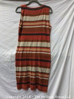 Emanuel Ungaro Striped Knit Dress Size Large Petit