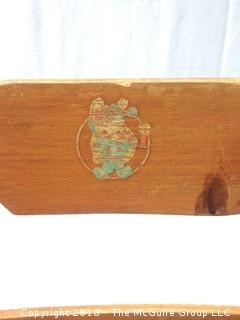 Vintage Wood Child's Chair with Old Decal