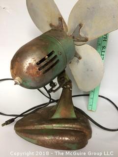 Vintage Working Unmarked Metal Fan