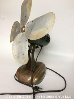 Vintage Working Unmarked Metal Fan