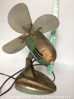 Vintage Working Unmarked Metal Fan