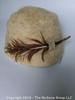 Collection of Five Vintage Women's Hats, Wool, Feathers