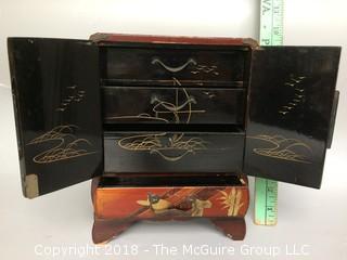 Vintage Japanese Lacquered Jewelry Box